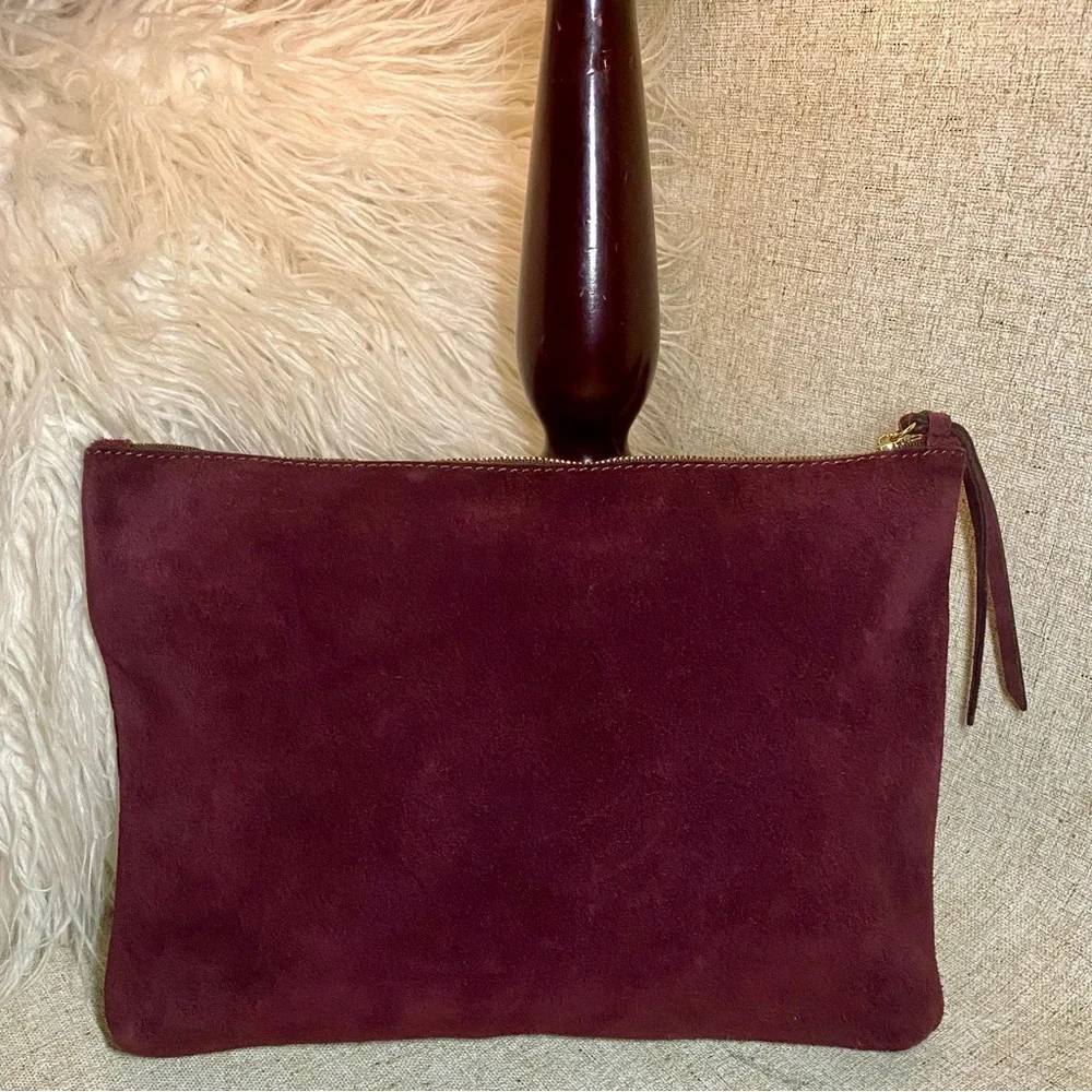 🌹Banana Republic Croc Embossed Leather/Suede Pouch🌹#REDBANANA